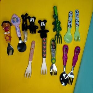 Toddler Kids Fork and Spoon‎ Bundle Various Characters